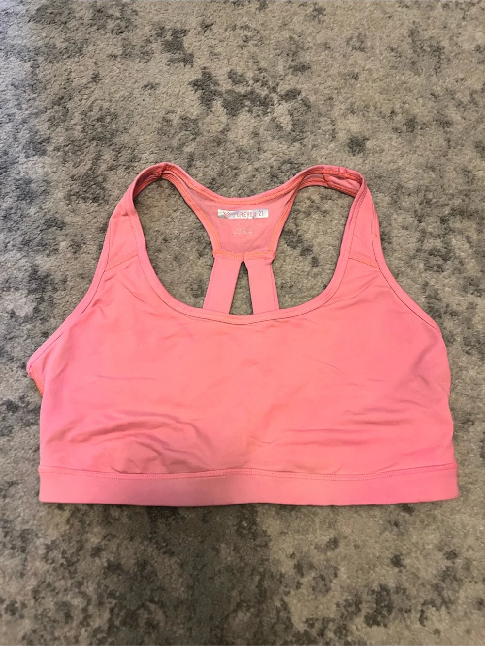 Forever 21 Coral Pink Racerback Sports Bra